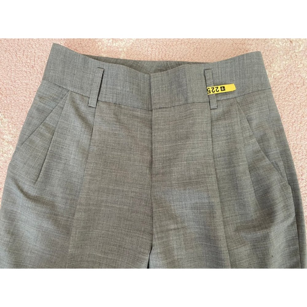 Club Monaco Heather Gray Pleated Pencil Leg Wool Pant